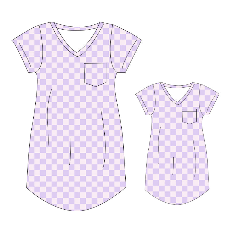 Purple Check | Women’s Nightgown