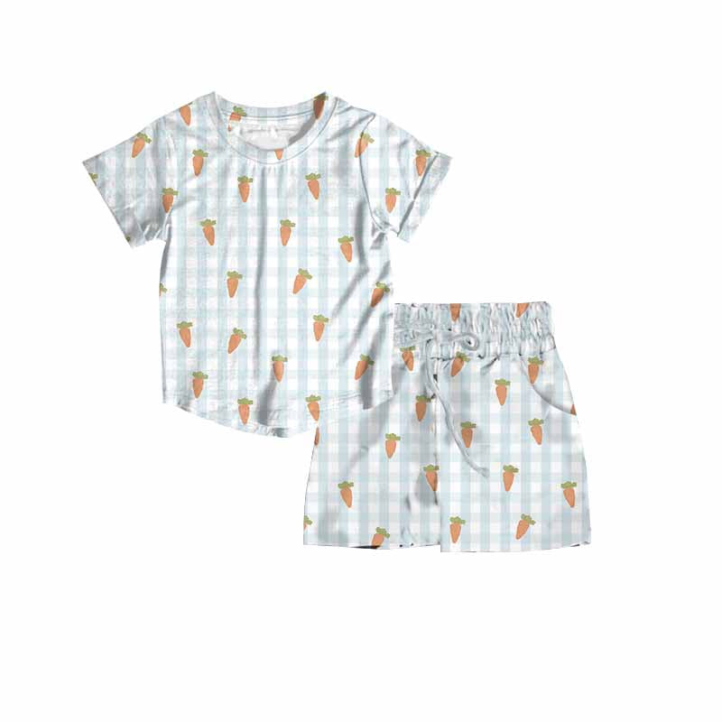 EASTER | Gingham Carrots | Pocket Short Set
